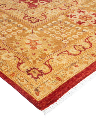 Contemporary Eclectic Orange Wool Area Rug 8' 10" x 12' 0" - Solo Rugs