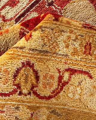 Contemporary Eclectic Orange Wool Area Rug 8' 10" x 12' 0" - Solo Rugs