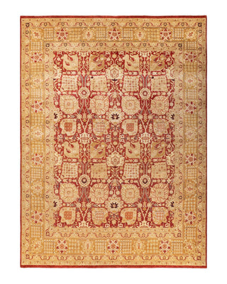 Contemporary Eclectic Orange Wool Area Rug 8' 10" x 12' 0" - Solo Rugs