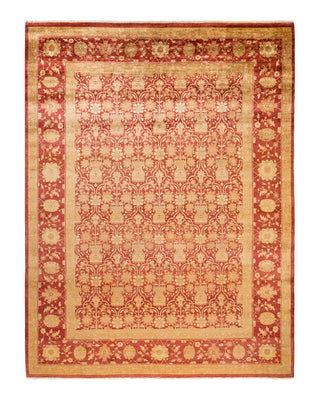Contemporary Eclectic Red Wool Area Rug 8' 10" x 11' 7" - Solo Rugs