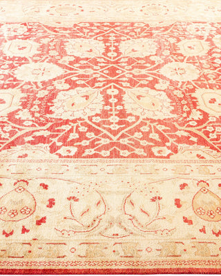 Contemporary Eclectic Orange Wool Area Rug 8' 1" x 10' 2" - Solo Rugs