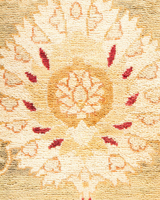 Contemporary Eclectic Green Wool Area Rug 8' 0" x 10' 2" - Solo Rugs