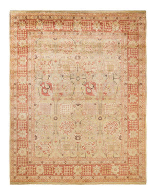 Contemporary Eclectic Ivory Wool Area Rug 8' 2" x 10' 2" - Solo Rugs