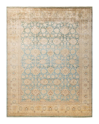 Contemporary Eclectic Light Blue Wool Area Rug 8' 1" x 10' 4" - Solo Rugs