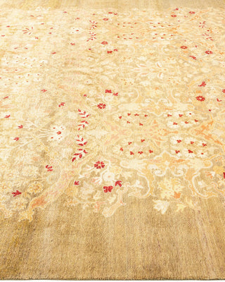 Contemporary Eclectic Green Wool Area Rug 7' 10" x 9' 10" - Solo Rugs