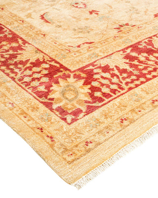 Contemporary Eclectic Yellow Wool Area Rug 8' 0" x 10' 1" - Solo Rugs