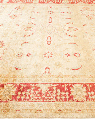 Contemporary Eclectic Yellow Wool Area Rug 8' 0" x 10' 1" - Solo Rugs