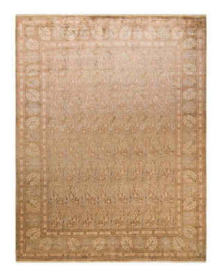 Contemporary Eclectic Yellow Wool Area Rug 8' 1" x 10' 3" - Solo Rugs