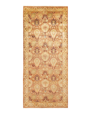 Contemporary Eclectic Brown Wool Runner 6' 1" x 13' 10" - Solo Rugs