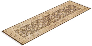 Traditional Mogul Brown Wool Runner 2' 6" x 8' 4" - Solo Rugs