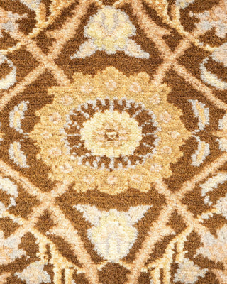 Traditional Mogul Brown Wool Runner 2' 6" x 8' 0" - Solo Rugs