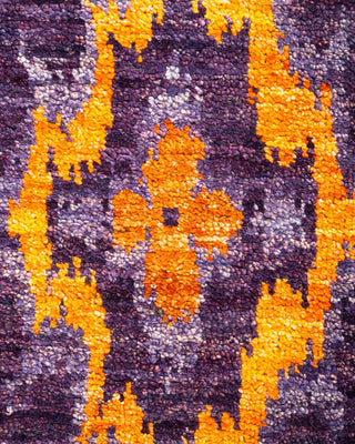 Contemporary Modern Purple Wool Square Area Rug 6' 1" x 6' 1" - Solo Rugs