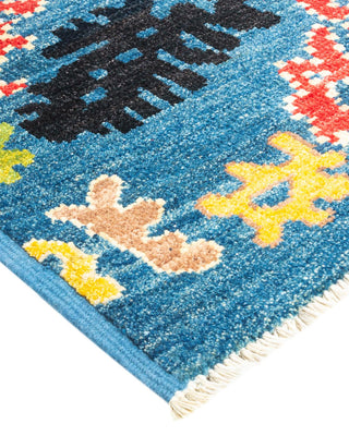 Contemporary Modern Light Blue Wool Area Rug 5' 4" x 8' 0" - Solo Rugs