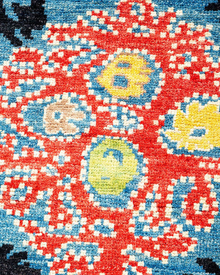 Contemporary Modern Light Blue Wool Area Rug 5' 4" x 8' 0" - Solo Rugs