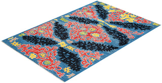 Contemporary Modern Light Blue Wool Area Rug 5' 4" x 8' 0" - Solo Rugs