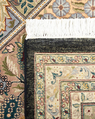 Traditional Mogul Black Wool Area Rug 8' 2" x 10' 6" - Solo Rugs