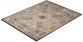 Traditional Mogul Black Wool Area Rug 8' 2" x 10' 6" - Solo Rugs