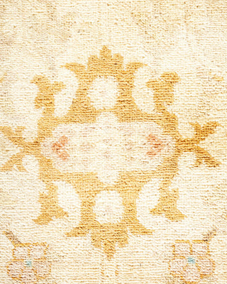 Contemporary Eclectic Ivory Wool Area Rug 8' 10" x 11' 10" - Solo Rugs