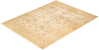 Contemporary Eclectic Ivory Wool Area Rug 8' 10" x 11' 10" - Solo Rugs