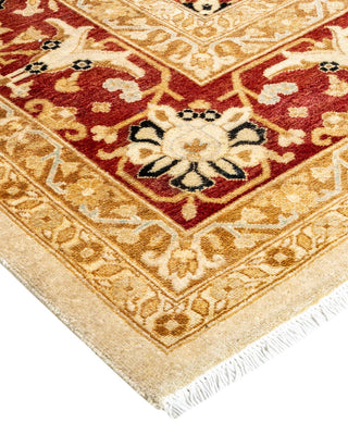 Contemporary Eclectic Ivory Wool Area Rug 9' 0" x 12' 0" - Solo Rugs