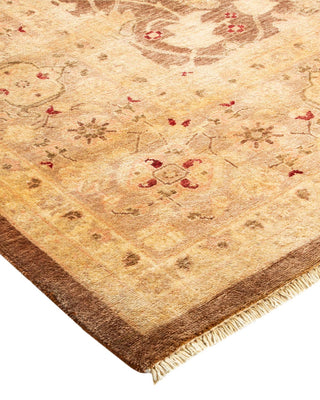Contemporary Eclectic Yellow Wool Area Rug 7' 10" x 10' 0" - Solo Rugs