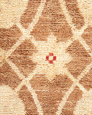 Contemporary Eclectic Yellow Wool Area Rug 7' 10" x 10' 0" - Solo Rugs