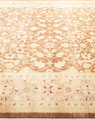 Contemporary Eclectic Yellow Wool Area Rug 7' 10" x 10' 0" - Solo Rugs