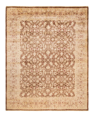Contemporary Eclectic Yellow Wool Area Rug 7' 10" x 10' 0" - Solo Rugs