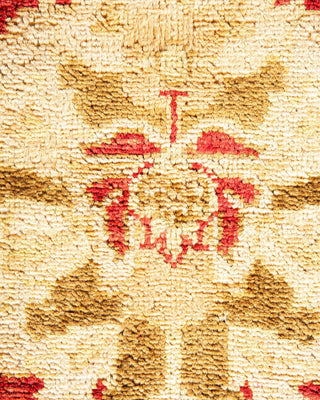 Contemporary Eclectic Orange Wool Area Rug 8' 1" x 10' 1" - Solo Rugs