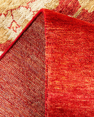 Contemporary Eclectic Orange Wool Area Rug 8' 1" x 10' 1" - Solo Rugs