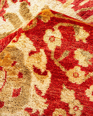 Contemporary Eclectic Orange Wool Area Rug 8' 1" x 10' 1" - Solo Rugs