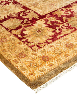 Contemporary Eclectic Green Wool Area Rug 8' 1" x 9' 10" - Solo Rugs