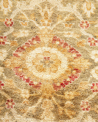 Contemporary Eclectic Green Wool Area Rug 8' 1" x 9' 10" - Solo Rugs