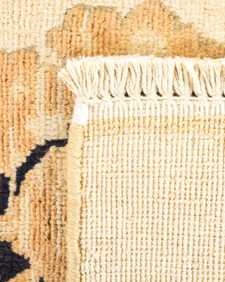 Contemporary Eclectic Ivory Wool Area Rug 6' 1" x 8' 10" - Solo Rugs