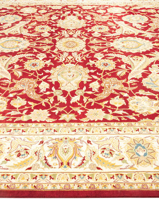 Traditional Mogul Red Wool Area Rug 8' 2" x 10' 1" - Solo Rugs