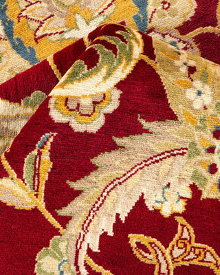 Traditional Mogul Red Wool Area Rug 8' 2" x 10' 1" - Solo Rugs