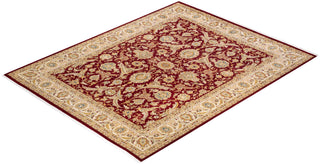 Traditional Mogul Red Wool Area Rug 8' 2" x 10' 1" - Solo Rugs