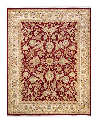 Traditional Mogul Red Wool Area Rug 8' 2" x 10' 1" - Solo Rugs