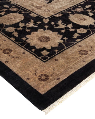 Contemporary Eclectic Black Wool Area Rug 11' 10" x 18' 2" - Solo Rugs