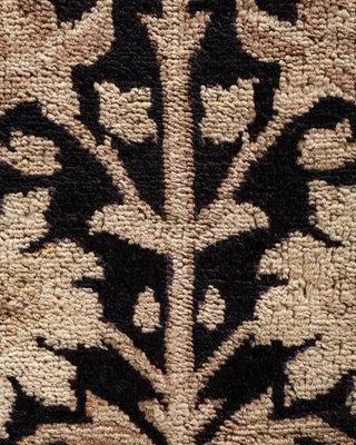 Contemporary Eclectic Black Wool Area Rug 11' 10" x 18' 2" - Solo Rugs