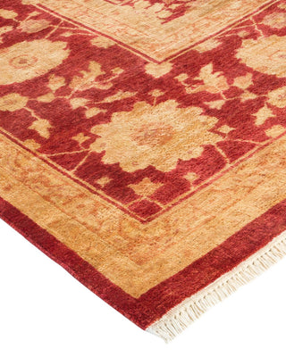 Contemporary Eclectic Red Wool Area Rug 9' 1" x 15' 4" - Solo Rugs