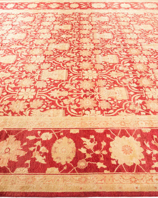 Contemporary Eclectic Red Wool Area Rug 9' 1" x 15' 4" - Solo Rugs