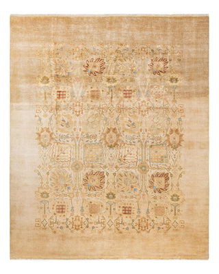 Contemporary Eclectic Ivory Wool Area Rug 7' 10" x 9' 7" - Solo Rugs