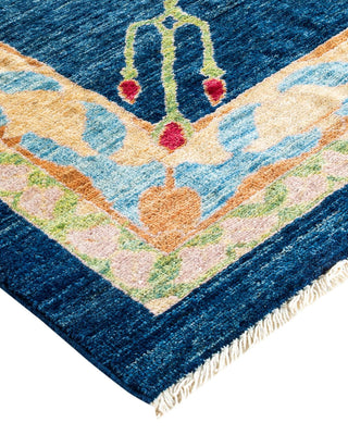 Arts & Crafts, One-of-a-Kind Handmade Area Rug - Blue, 19' 6" x 11' 6" - Solo Rugs