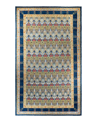 Arts & Crafts, One-of-a-Kind Handmade Area Rug - Blue, 19' 6" x 11' 6" - Solo Rugs