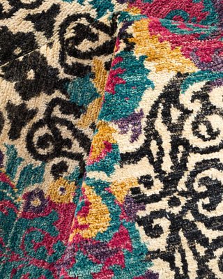 Suzani, One-of-a-Kind Hand-Knotted Area Rug - Black, 10' 0" x 15' 10" - Solo Rugs