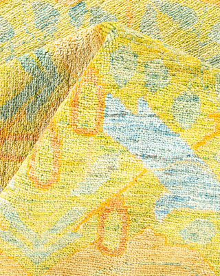 Contemporary Arts & Crafts Light Blue Wool Area Rug 9' 8" x 13' 8" - Solo Rugs