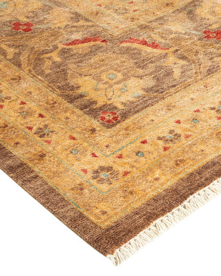 Contemporary Eclectic Brown Wool Area Rug 8' 1" x 10' 1" - Solo Rugs