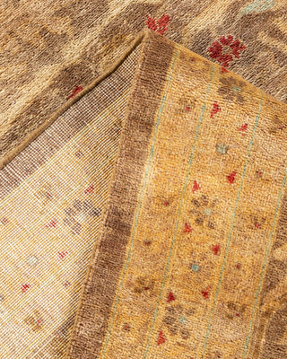 Contemporary Eclectic Brown Wool Area Rug 8' 1" x 10' 1" - Solo Rugs