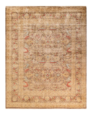 Contemporary Eclectic Brown Wool Area Rug 8' 1" x 10' 1" - Solo Rugs
